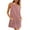 Pink, variant on Lentta Women's Casual A Line Corduroy Mini Dress Loose Fit Square Neck Overall with Pockets