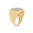 thumbnail image 4 of 10kt Yellow Gold Mens Round Diamond Circle Frame Cluster Ring 1/2 Cttw, 4 of 4
