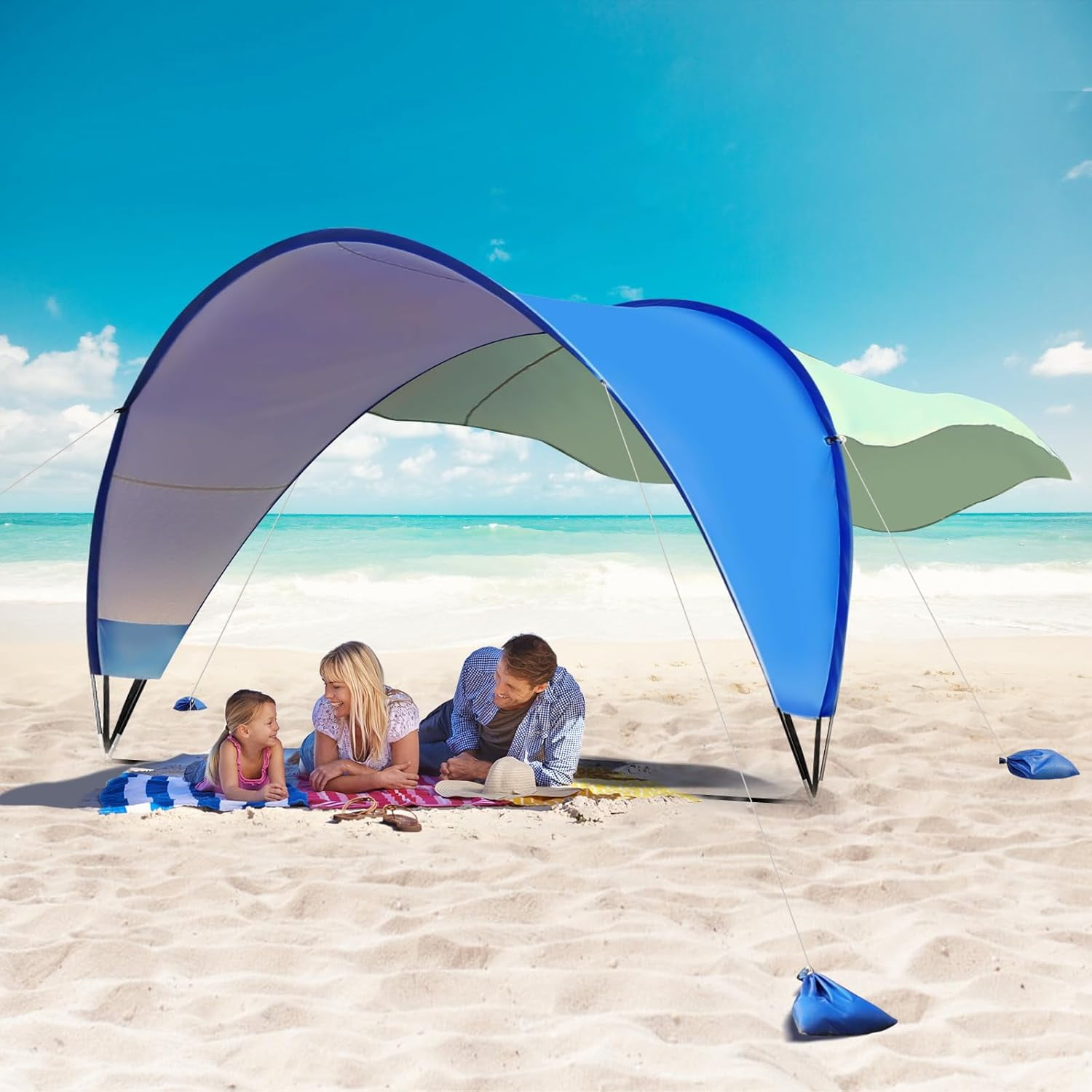 Hike Crew Sun Shade Canopy | 7' x 7' Lycra Portable Beach