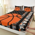 thumbnail image 3 of Castle Fairy Orange Basketball 4pcs Bed Sheets for Boys,Camouflage American Flag King Sheets,Sport Gamer Super Cozy Sheet Set,Microfiber Bedroom Decor, 3 of 7