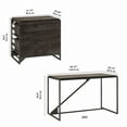 thumbnail image 6 of Bush Furniture Refinery 2 Piece Industrial 49.13 in Steel Portable Computer Desks, Gray/Brown, 6 of 7
