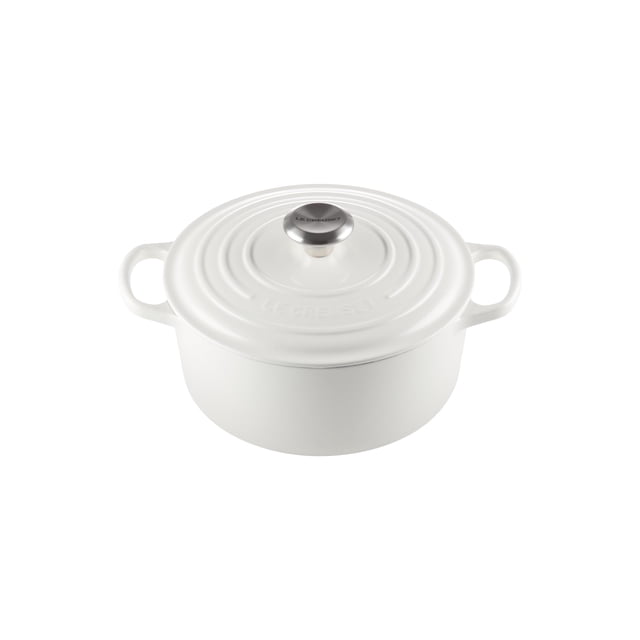 Horno holandés Le Creuset de hierro fundido esmaltado, 4,5 L, blanco