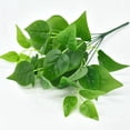 thumbnail image 1 of 5 piezas de tallos de hojas de eucalipto falsas a granel planta de hojas de eucalipto de dólar de plata artificial en verde gris alto vegetación de boda vegetación artificial, 1 of 4