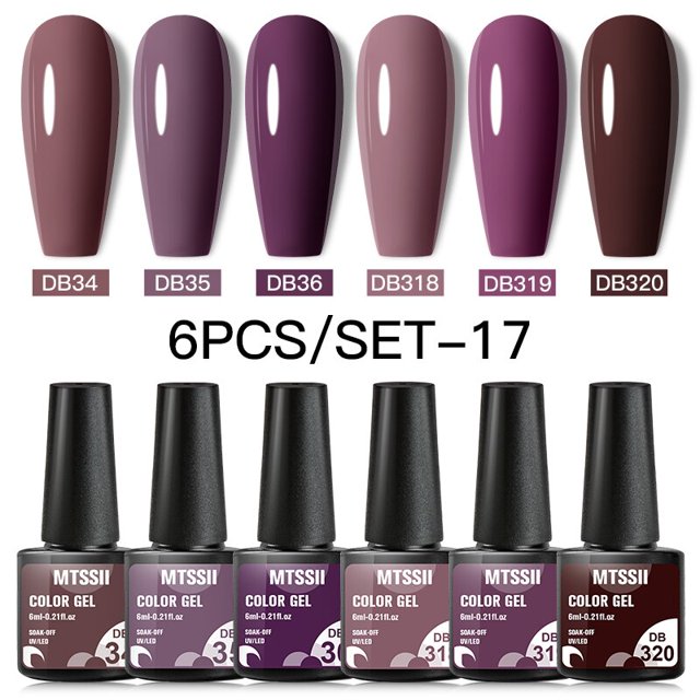 Juego de esmaltes de Gel para uñas, barniz para capa Base y superior, UV, LED, semipermanente, para manicura artística, 6 unidades por Set