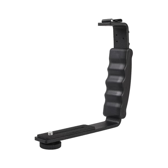 Soporte de flash en forma de L Leshareselect para micrófono de videocámara