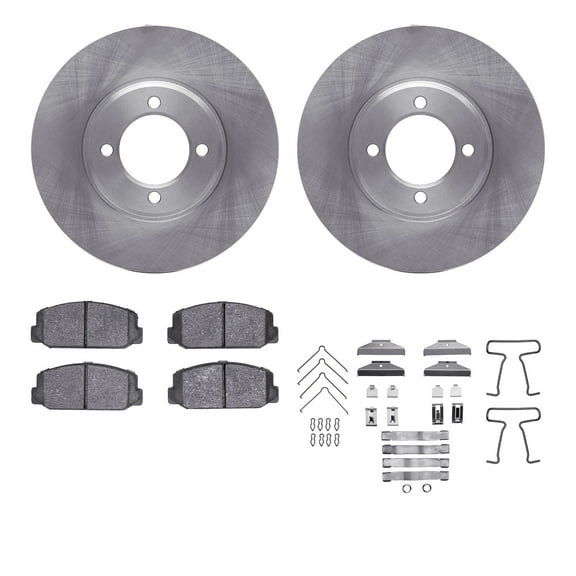 Dynamic Friction Company Front Brake Rotors with 5000 Advanced Brake Pads includes Hardware 6512-76118
