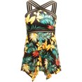 thumbnail image 6 of Aunavey Plus Size Two Piece Swim Dress with Boyshorts for Women Mesh Tankini Swimsuits Flowy Bathing Suits, 6 of 8