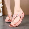 thumbnail image 3 of Vedolay Cute Sandals Sandals for Women Casual Summer Beaded Bohemian Comfortable Elastic Ankle Strap Beach Shoes,Pink 7.5, 3 of 4