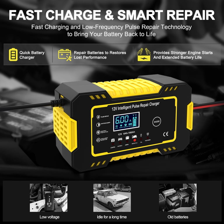 GPED 12V/6A Automatic Battery Charger with Temperature Compensation photo 5