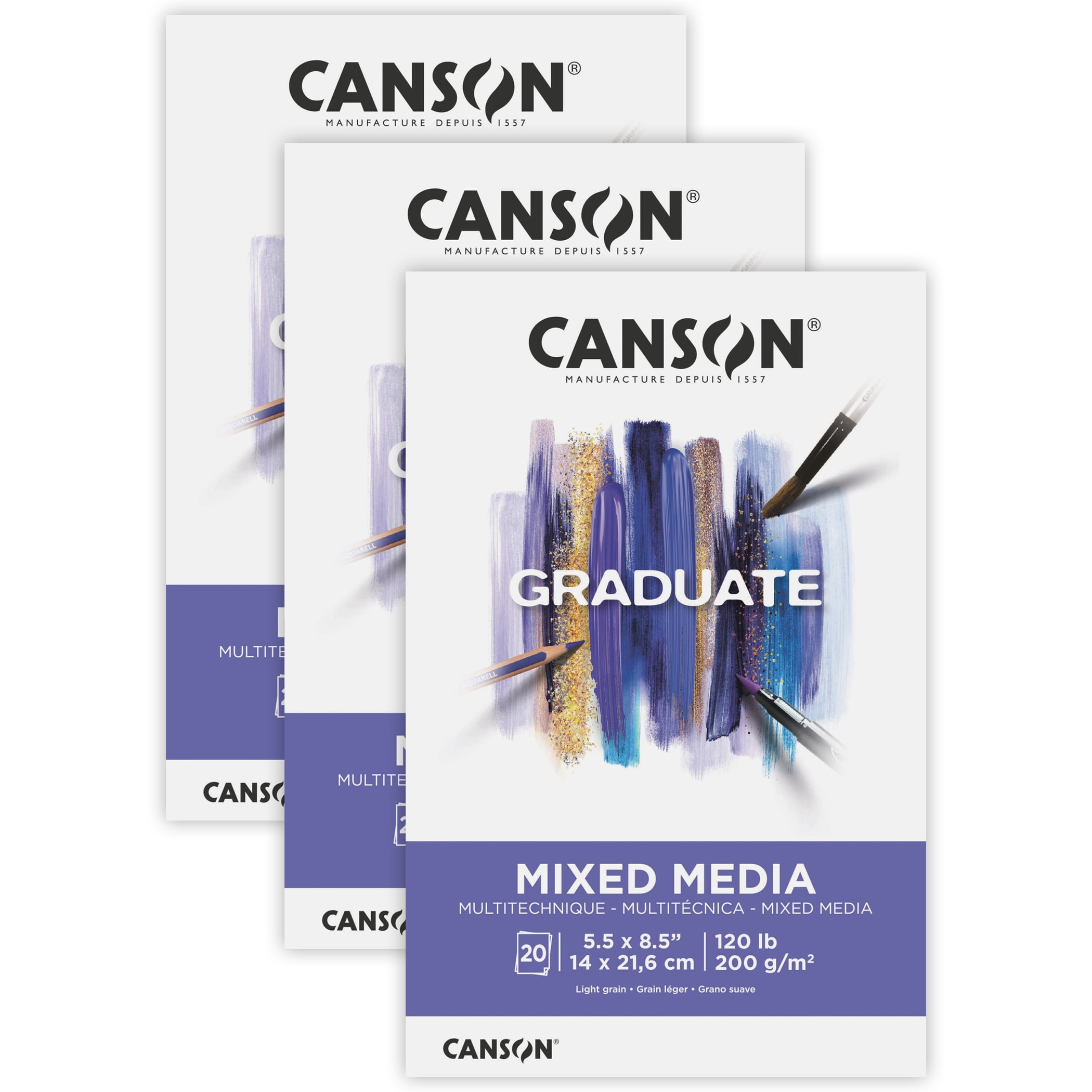 Canson XL Series Mixed Media Sheet Bulk Pack, 100 Sheet, 12x18