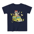 thumbnail image 4 of Big Boys T-shirt Raccoon School Bus Print Short Sleeve Crew Neck Youth Tees Size 10-11T, 4 of 4