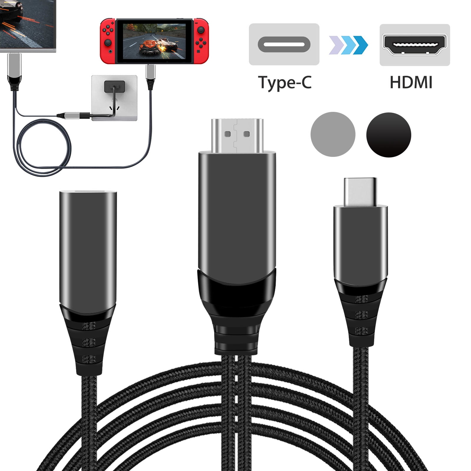 Compatible with Nintendo Switch USB C to HDMI Cable, EEEkit 6.6ft 4K