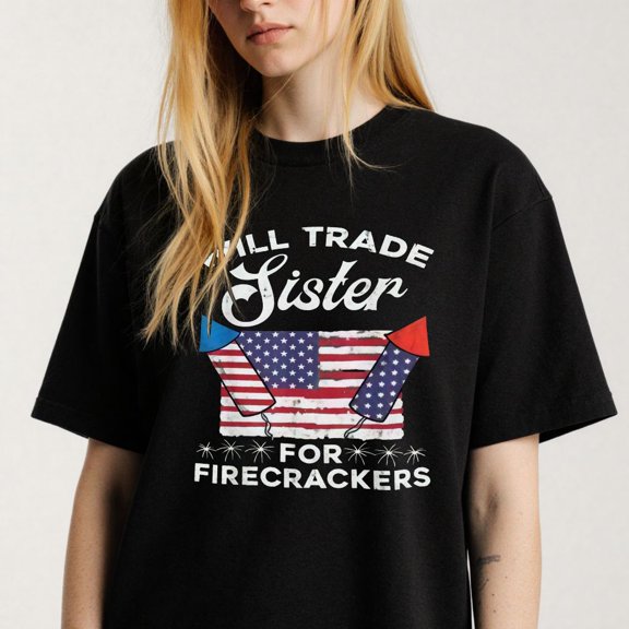 FLXDiy Women's Patriotic T-Shirt Short Sleeve Graphic S-4XL