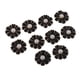 thumbnail image 4 of 10 piezas de botones planos de cristal con forma de flor de perlas y diamantes de imitación de 10 pétalos para joyería negro + perla, 4 of 9