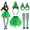 Green 4pcs set, variant on 8 Piece Snowman Costume Adult,Snowman Outfit Tutu Skirt Snowman Scarf Christmas Hat Carrot Nose Gloves Pom Pom Balls Christmas Fancy Dress for Women Xmas Party Cosplay Set Accessories