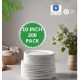 thumbnail image 2 of Heavy Duty Paper Plates, 10 Inch, White, 300 Count, Hot and Cold Food Safe, 2 of 5