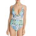 thumbnail image 1 of Nanette Lepore Maillot de Bain une Pièce pour Femmes, Bleu, 4, 1 of 2