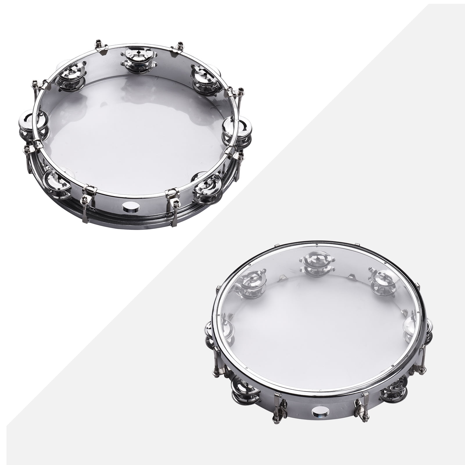 Tambourine,Drum With Row 10-inch Handbell Hand Metal Percussion 8 Inch Row Buzhi (silver) Moweo Dsfen 10-inch Inch Row Bell 12pcs 8 Inch Row 14pcs Metal Row Bell Hand