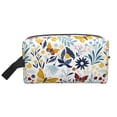 thumbnail image 2 of Uemuo Flowers Butterfly Pattern Portable Toiletry Bags with Handle, Waterproof travel Make up Bags for Women, Large Capacity Travel Cosmetic Bags, 2 of 9