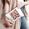 thumbnail image 4 of Pratyus Tote Bag Pink Love Cosmetic Bag for Women Hearts Dots Annabel Kidston Travel Essentials Ladies Accessories White, 4 of 6