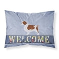 thumbnail image 1 of Carolines Treasures BB5504PILLOWCASE Welsh Springer Spaniel Welcome Fabric Standard Pillowcase, 1 of 2