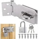 thumbnail image 1 of Staple Padlock Hasp With Padlock And Screw Heavy Duty Staple Padlock, Waterproof Door Lock, 1 of 5