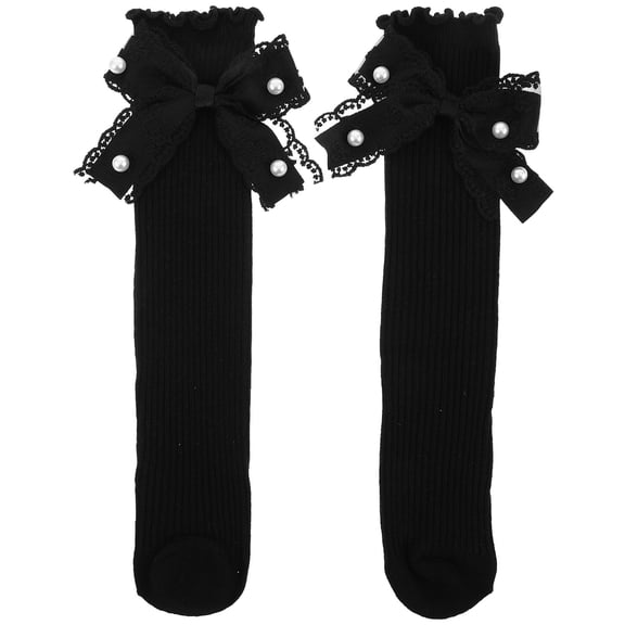 LOLIPPYY 1 Pair Bow Stockings Cute Socks For Girls Japanese Style Warm For Casual Wear