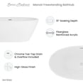 thumbnail image 6 of Manoir 60" Freestanding Bathtub, 6 of 10