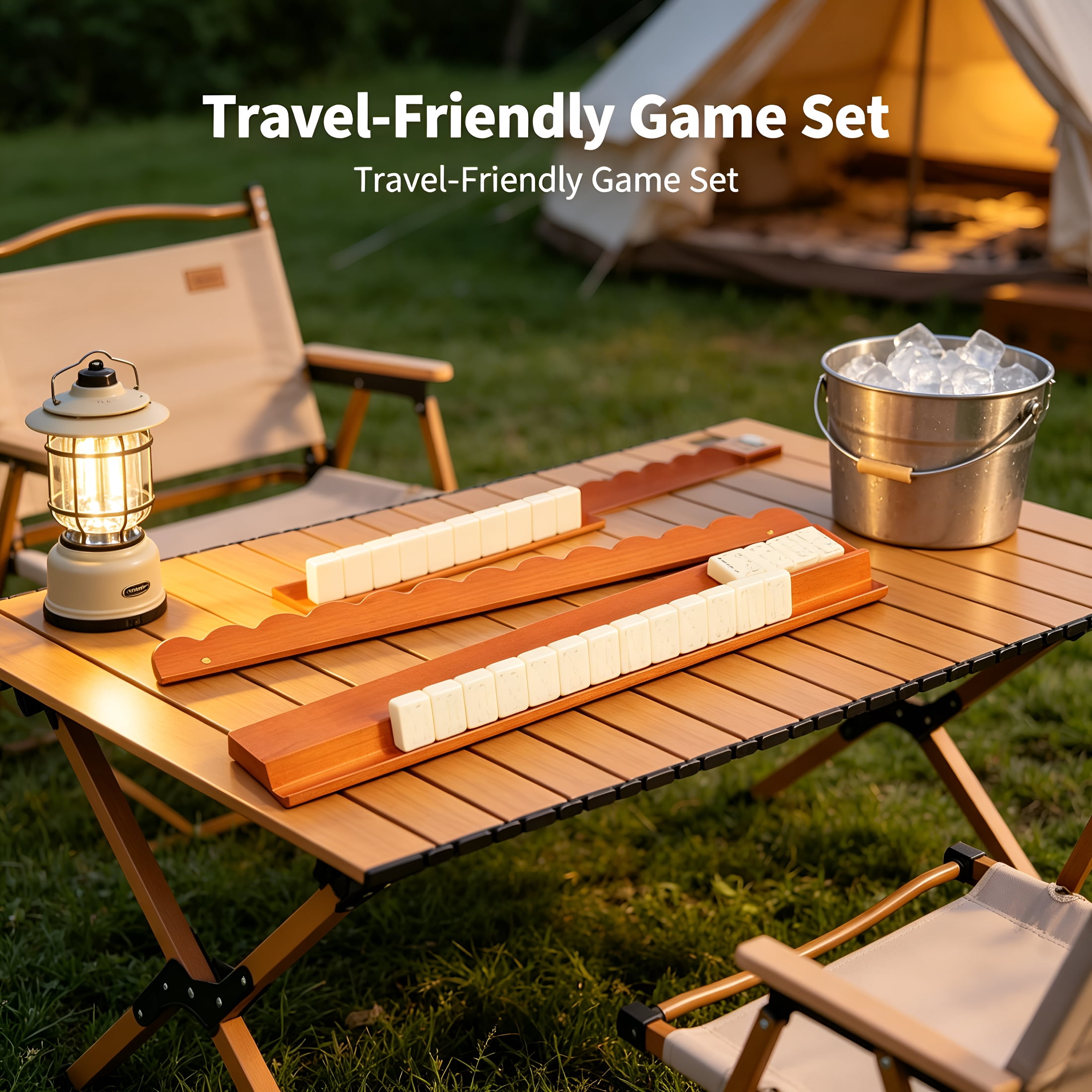 CYFW Mahjong Set Mahjong Racks with Pushers,Wooden Tortoise Shell Rack&Pusher Set,17 Inch American Mahjong Set Complete for American Mahjong Set Complete,Travel&Home Game