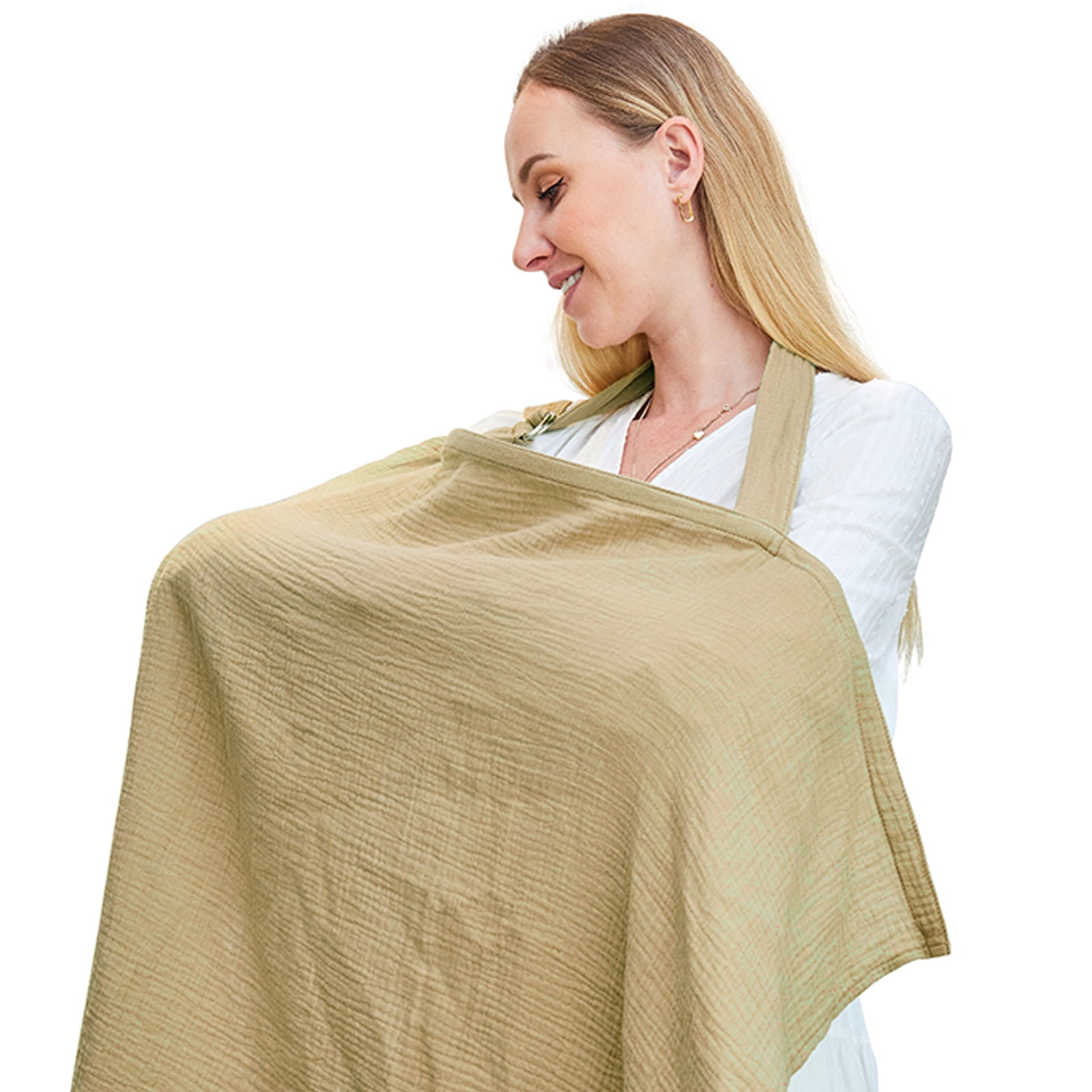 Nursing Cover for Baby Breastfeeding,Breathable Cover with Rigid Hoop for Mother Nursing Apron