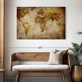 thumbnail image 3 of Elephant Stock World Map Wall Art - Horizontal Canvas Wall Art - Living Room Wall Decor - Map Canvas - Brown And Yellow Decor - 48" x 32", 3 of 8
