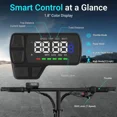 thumbnail image 5 of Lilypelle Folding Step-Thru Electric Bike for Adults, 20"×3.0 Fat Tire 7 Speed Electric Cargo Bicycle, 500Wh Built-in detachable battery, Peak 1000W Rear Motor，20MPH, Fits for 4'9" to 6'5", 5 of 10