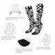 thumbnail image 3 of Balery Ying Yang Checkered Calcetines novedosos Calcetines deportivos Calcetines hasta la rodilla Calcetines de algodón Calcetines originales y geniales, 3 of 6