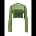 thumbnail image 1 of Conjuntos de Dos Piezas para Mujer: Top de Corsé de de Larga, Moderno Y2K, Escote Cuadrado, Corpiño para Salir, Top Corto Tipo Chal Verde L, 1 of 10