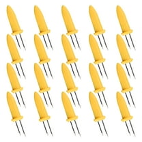 ACDANC 20 Pcs Corn Holders Stainless Steel Corn Cob Holders with Handles,Impale the Pins on the Holder to Each Side of Corn Cob's Ears