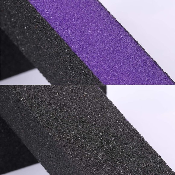 20 Pcs Nail Buffer Block Sponge Sanding Buffing File 80/120 Grit 3 Sides Nail Files For Manicure Nail Tools (Purple Black)