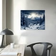 thumbnail image 3 of JEUXUS Canvas Wall Art - Winter Mountain Snow Covered Trees Pictures - Modern Wall Decor Gallery Canvas Wraps Giclee Print Stretched and Framed Ready to Hang, 3 of 4