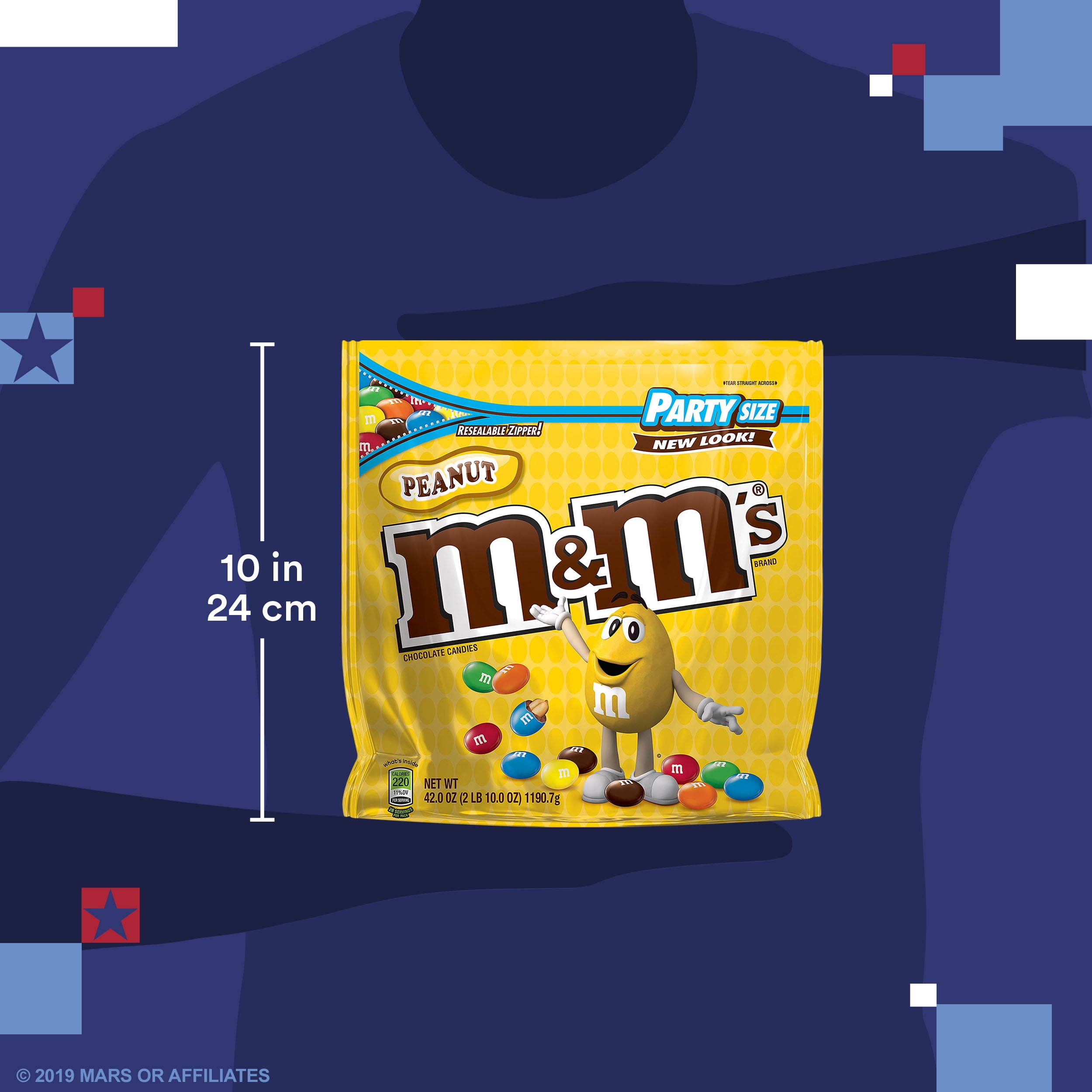 Lot - Peanut butter M&Ms party size bag 2lbs