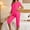 🔥 Hot Pink, variant on Dianli Fashion Women's Round Neck Long Sleeve Top and Long Pants Casual Two-Piece Set, Comfortable Solid Color Outfit, Relaxed Fit for Daily Loungewear or Travel Pink M