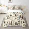 thumbnail image 2 of Erosebridal Dog Paw Print Bedding Twin Size,Pet Animal Lover Bed Set,Cute Bone Pattern Bedding Sets Twin Size For Teens,Microfiber Bedroom Decor,7pcs, 2 of 6