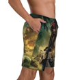 thumbnail image 3 of Pirates of the Caribbean Mens Swim Trunks Quick Dry Board Shorts with Mesh Lining, Hawaii Beach Shorts Swimwear Bathing Suits, 3 of 7