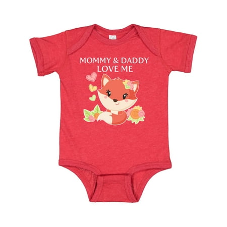 

Inktastic Mommy and Daddy Love Me- little fox Gift Baby Boy or Baby Girl Bodysuit