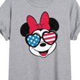 thumbnail image 3 of Disney - Americana - Minnie Flag Glasses - Women's Oversized T-Shirt, 3 of 5