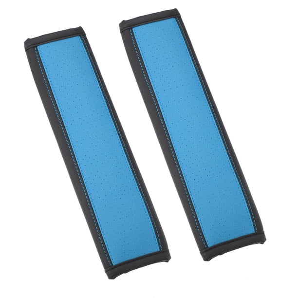 2uds Cubierta Cuello Cinturón de Seguridad Imitación Cuero Azul Unique Bargains