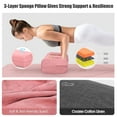 thumbnail image 5 of Costway Yoga Bolster Pillow Meditation Pillow w/Washable Cover & Carry Handle Pink, 5 of 9