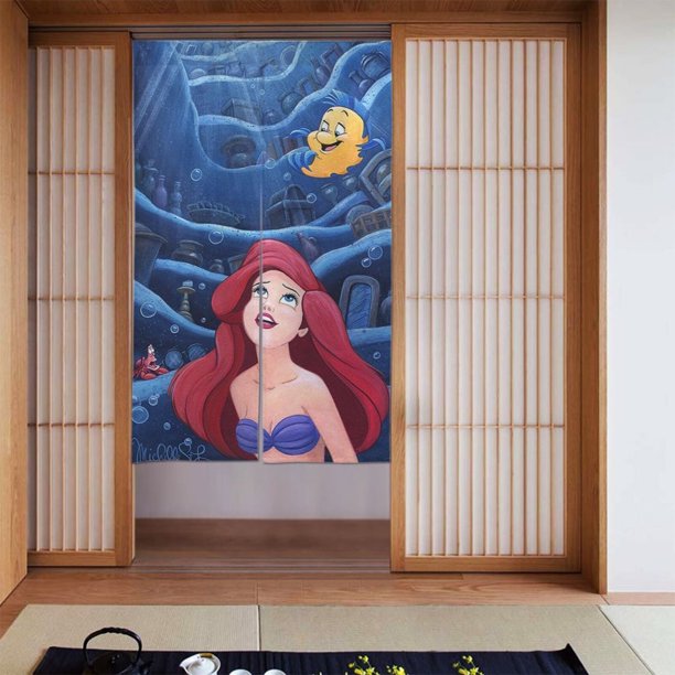 Cortina de puerta semiopaca con patrón de patchwork de dos piezas Ariel, cortinas opacas decorativas para dormitorio, sala de estar, decoración de habitación de niños, 34 x 56 pulgadas, tamaño único.
