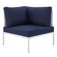 thumbnail image 6 of Modway Harmony 8-Piece  Sunbrella® Outdoor Patio Aluminum Sectional Sofa Set in White Navy, 6 of 10