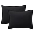 thumbnail image 5 of Mainstays Soft Velvet Stripe Quilted Pillow Sham, Rich Black, King, 2 Pack, All Ages, 5 of 7