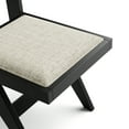 thumbnail image 6 of Furniture of America Kaelis Modern Solid Wood Indoor Dining Chairs, Balck (Set of 2), 6 of 9