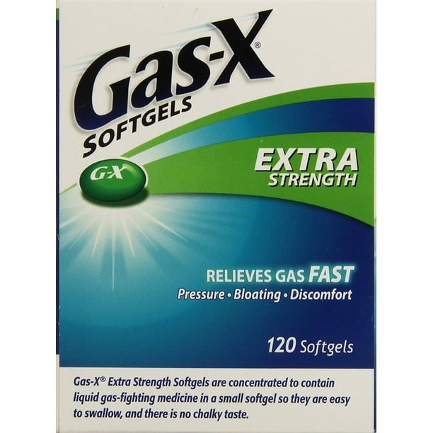 GasX Extra Strength Antigas Relieves Gas Fast Simethicone 125mg 120